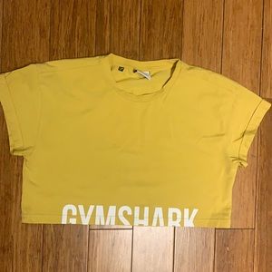 Yellow Gymshark Crop Top-Size Small